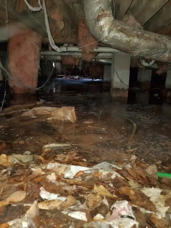 Crawl space flood assessment for Commercial Water Damage Restoration in Waukegan